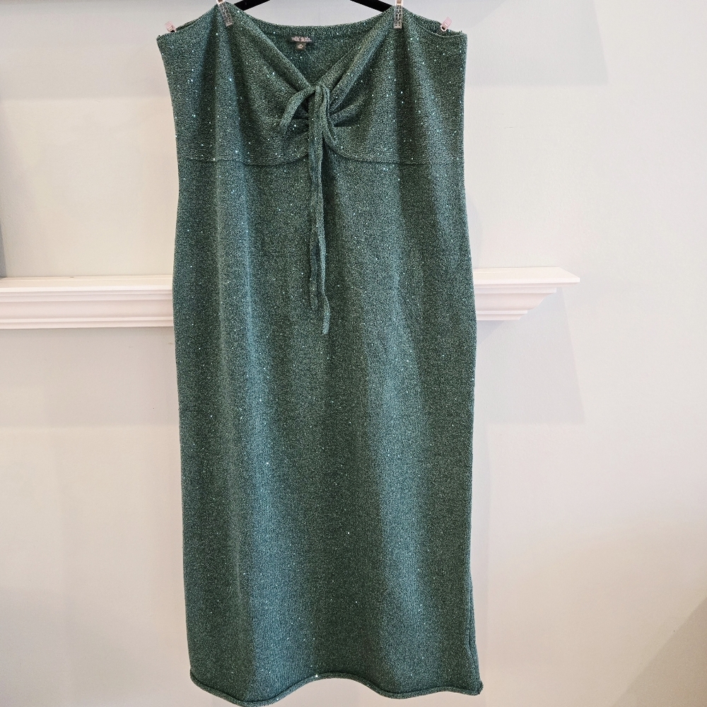 Wild Fable Strapless Sequin Knit Midi Holiday Party Dress NWT Size 2X